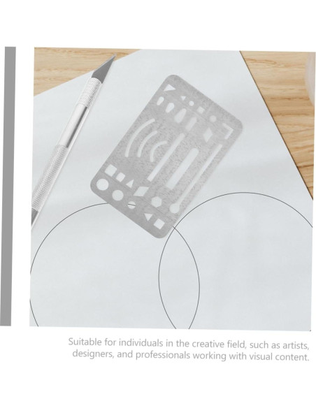 6 Piezas Escudo de Borrado Acero Inoxidable VILLFUL 9x5cm