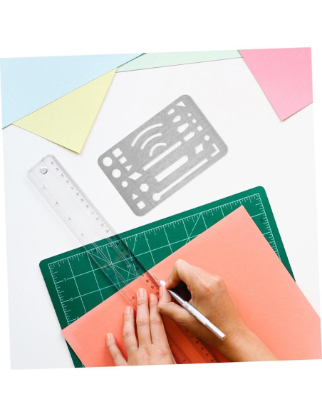 6 Piezas Escudo de Borrado Acero Inoxidable VILLFUL 9x5cm