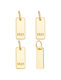 4PCS Encantos de Plata Esterlina 925 PH PandaHall 11.5x5mm