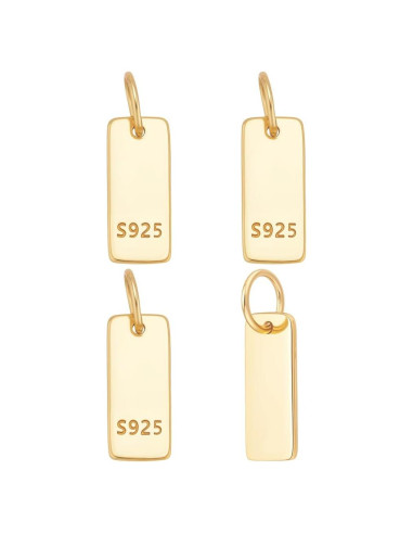 4PCS Encantos de Plata Esterlina 925 PH PandaHall 11.5x5mm