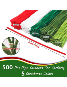 Limpiapipas Yalumo 500 PCS 30 cm 5 Colores para Manualidades 2