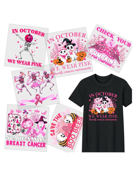 Calcomanías de Transferencia de Calor ANTING - 12 Piezas Rosa Halloween