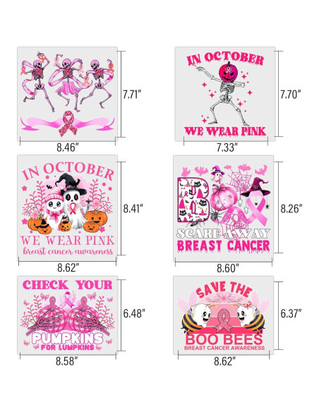 Calcomanías de Transferencia de Calor ANTING - 12 Piezas Rosa Halloween