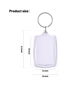 30 Llavero Marco de Fotos Acrílico Transparente DIY 23.3x17cm 2