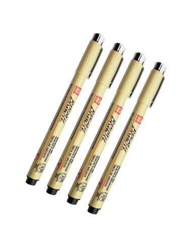 Paquete de 4 Plumas Pigma Micron Brush SAKURA 0.5mm