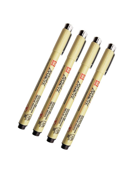 Paquete de 4 Plumas Pigma Micron Brush SAKURA 0.5mm