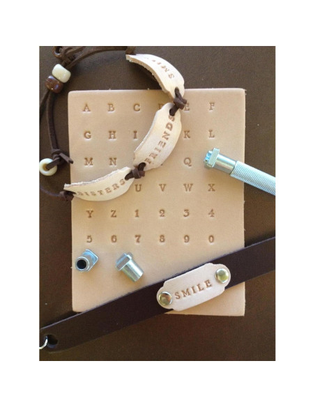 Juego de Sellos de Alfabeto y Números Realeather T8132 0.32 cm