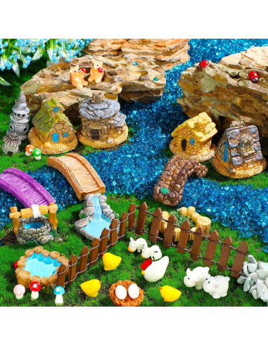Kit de Jardín 47 Piezas Geetery Figuras de Hadas y Gnomos