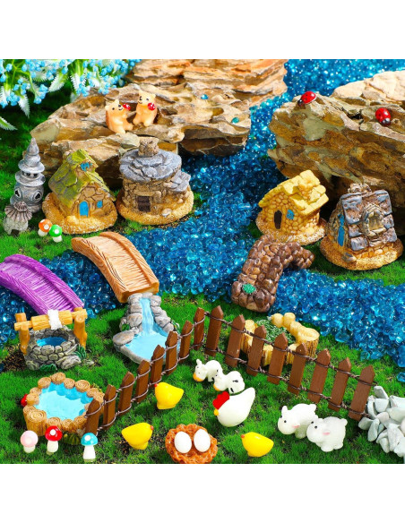 Kit de Jardín 47 Piezas Geetery Figuras de Hadas y Gnomos