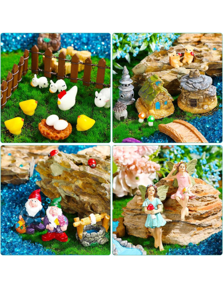 Kit de Jardín 47 Piezas Geetery Figuras de Hadas y Gnomos