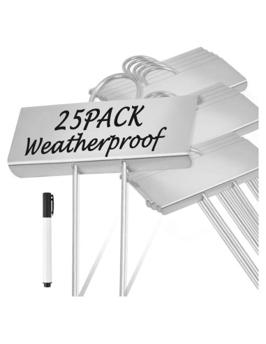 25 Etiquetas de Metal para Plantas BUYGOO, 8.9x3.6cm