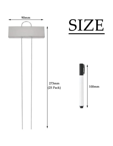 25 Etiquetas de Metal para Plantas BUYGOO, 8.9x3.6cm