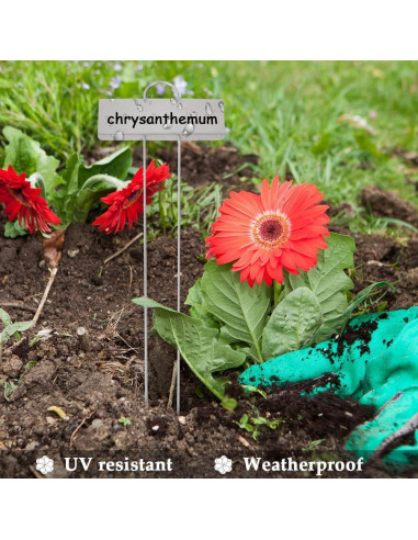 25 Etiquetas de Metal para Plantas BUYGOO, 8.9x3.6cm