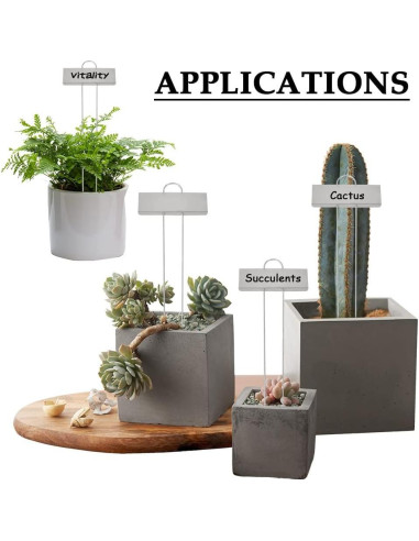 25 Etiquetas de Metal para Plantas BUYGOO, 8.9x3.6cm