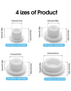 Tapones de Silicona DIFENLUN 24 Piezas para Baño 12-23mm 2