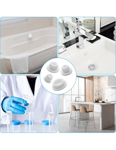 Tapones de Silicona DIFENLUN 24 Piezas para Baño 12-23mm
