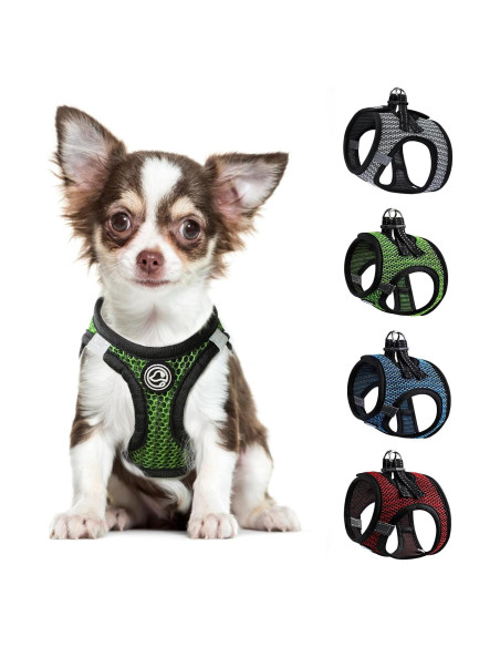 Arnés Suave para Perros Pequeños Shifenmei Verde XX-Pequeño