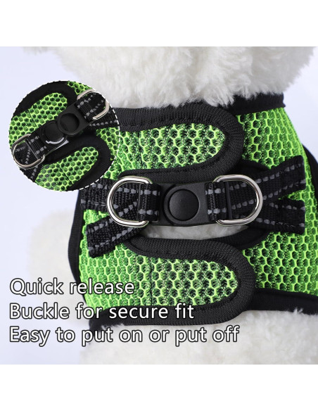 Arnés Suave para Perros Pequeños Shifenmei Verde XX-Pequeño