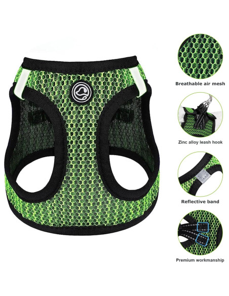 Arnés Suave para Perros Pequeños Shifenmei Verde XX-Pequeño