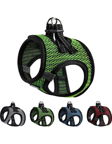Arnés Suave para Perros Pequeños Shifenmei Verde XX-Pequeño