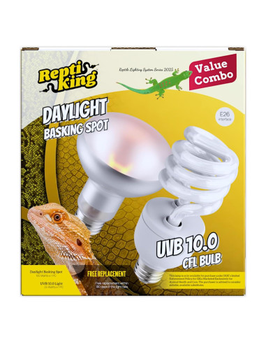 Combo Bombillas de Calor 100W y UVB 10.0 24W ReptiKing