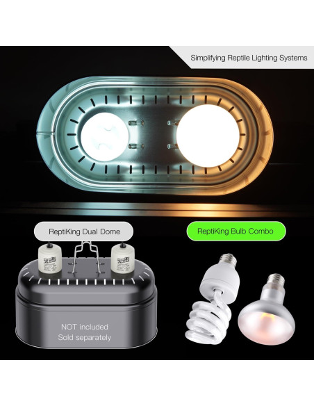 Combo Bombillas de Calor 100W y UVB 10.0 24W ReptiKing