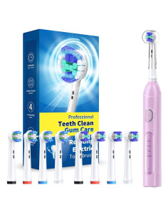 Cepillo de Dientes Eléctrico Rotativo TEETHEORY con 8 Cabezales