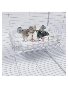 Plataforma para jaula de mascotas WOLEDOE 24.9x16cm Metal Blanco