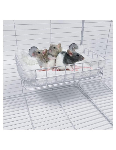 Plataforma para jaula de mascotas WOLEDOE 24.9x16cm Metal Blanco