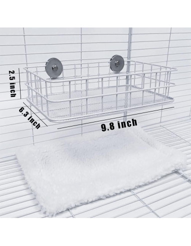 Plataforma para jaula de mascotas WOLEDOE 24.9x16cm Metal Blanco