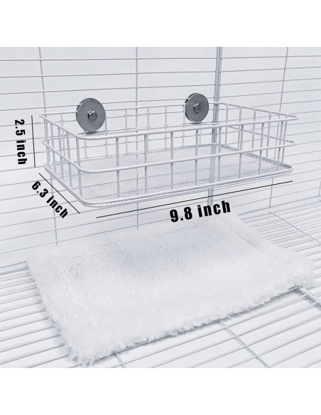 Plataforma para jaula de mascotas WOLEDOE 24.9x16cm Metal Blanco