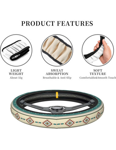 Funda de Volante BEIANSHUO Universal 38-39 cm Neopreno Antideslizante