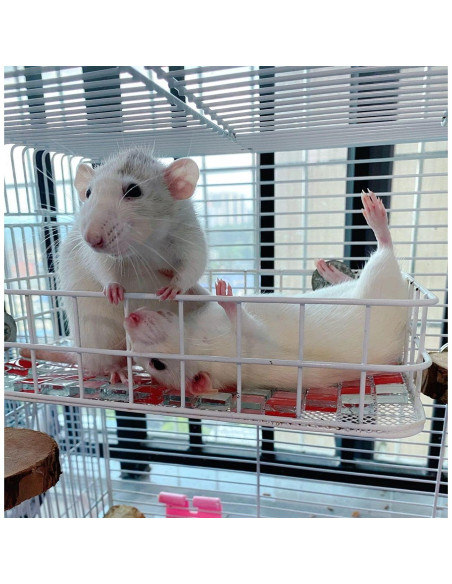 Plataforma para jaula de mascotas WOLEDOE 24.9x16cm Metal Blanco