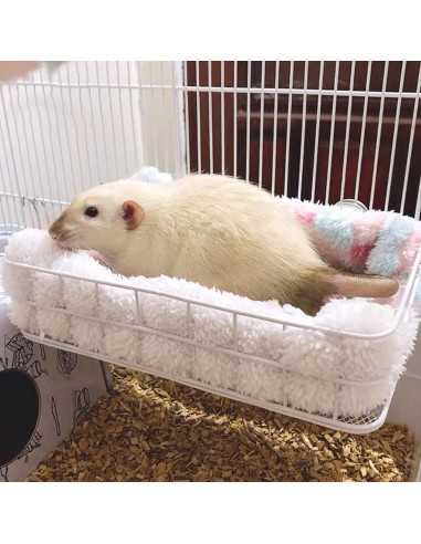 Plataforma para jaula de mascotas WOLEDOE 24.9x16cm Metal Blanco