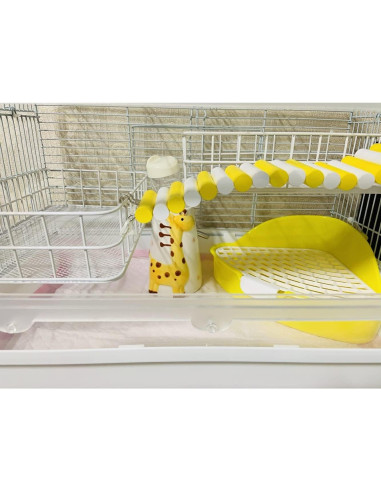 Plataforma para jaula de mascotas WOLEDOE 24.9x16cm Metal Blanco