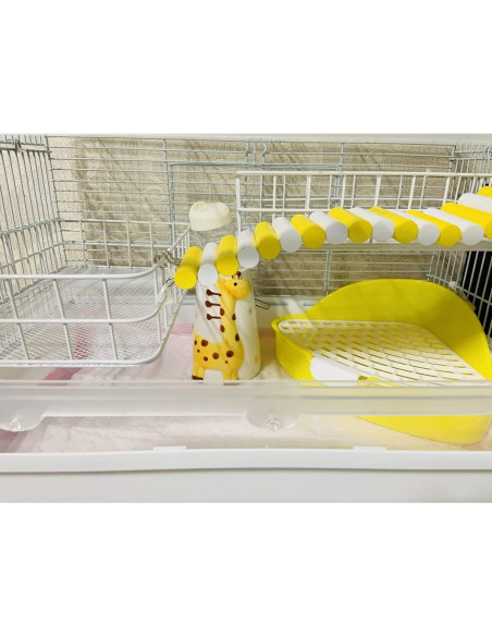 Plataforma para jaula de mascotas WOLEDOE 24.9x16cm Metal Blanco