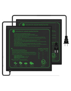 Alfombrillas térmicas para plántulas Honghu 50.8x52.7cm - Paquete de 2