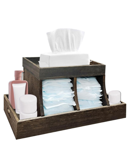 Organizador de Pañales YEXEXINM de Madera 5 Compartimentos