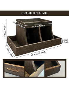 Organizador de Pañales YEXEXINM de Madera 5 Compartimentos 2