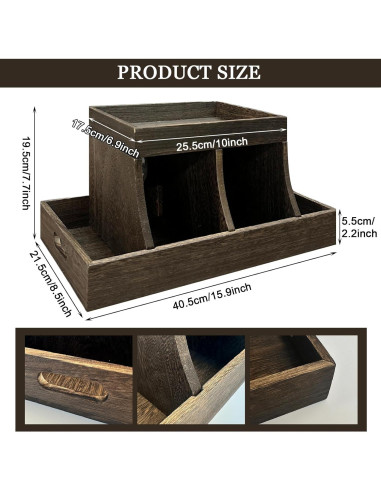 Organizador de Pañales YEXEXINM de Madera 5 Compartimentos