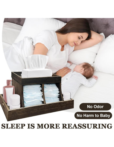 Organizador de Pañales YEXEXINM de Madera 5 Compartimentos