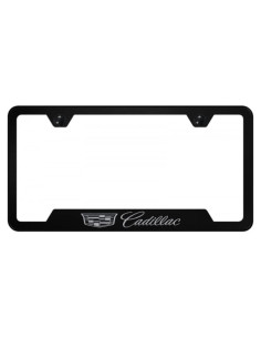 Marco de Placa de Licencia Au-Tomotive Gold Cadillac Negro