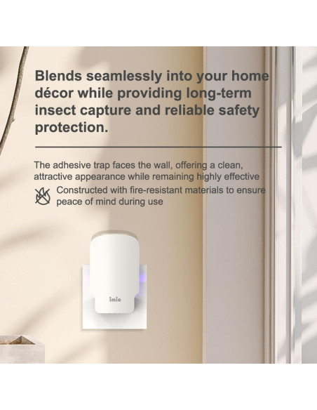 Trampa de Insectos Voladores Imio T10 con Luz UV y 3 Recargas