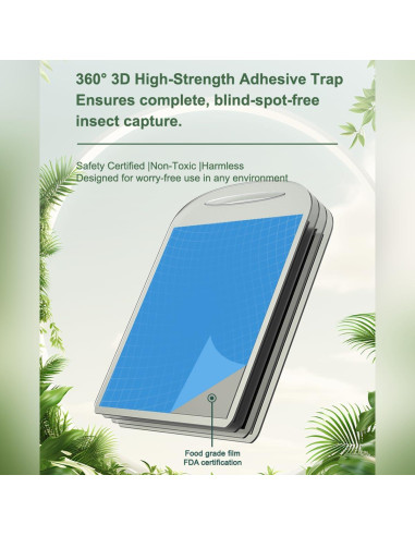 Trampa de Insectos Voladores Imio T10 con Luz UV y 3 Recargas