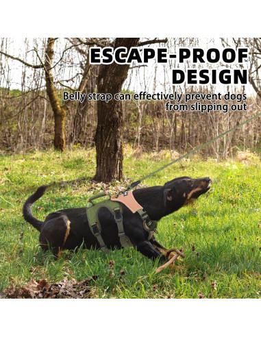 Arnés para Perros PUPTECK Grande Verde Reflectante Ajustable