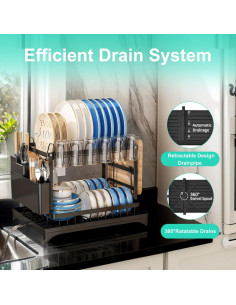 Escurridor de Platos Barphygo de Acero Inoxidable 2 Niveles 2