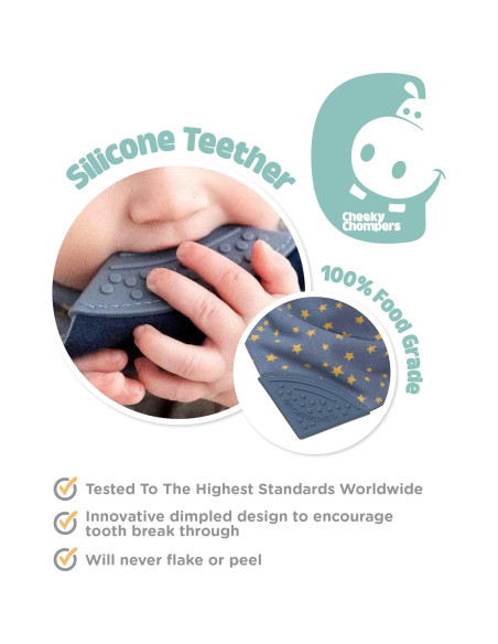Babero de Dentición Neckerchew Cheeky Chompers 2 en 1