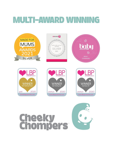 Babero de Dentición Neckerchew Cheeky Chompers 2 en 1