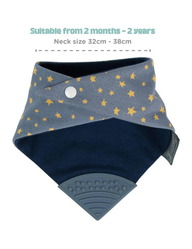 Babero de Dentición Neckerchew Cheeky Chompers 2 en 1