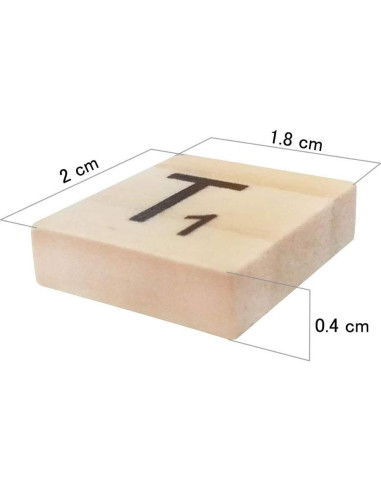 100 Azulejos de Alfabeto de Madera TMEEIHNSS para Manualidades